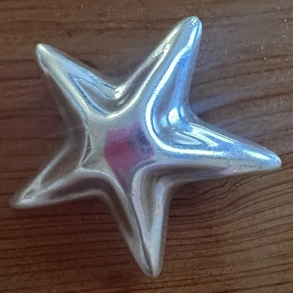 RARE Nestor Star Vintage Sterling Silver Pendant Pin 1980s